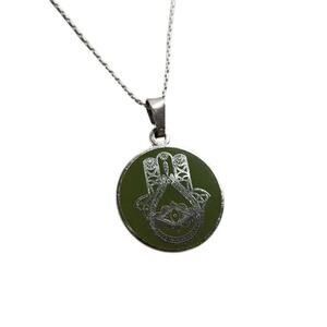 Alex and Ani Hand of Fatima Expandable Silver Tone Necklace